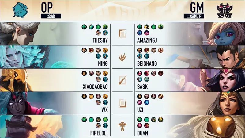 【赛后】GM 1-0 OP：中野、Suke集体觉醒 Uzi队力克Ning队保留出线希望